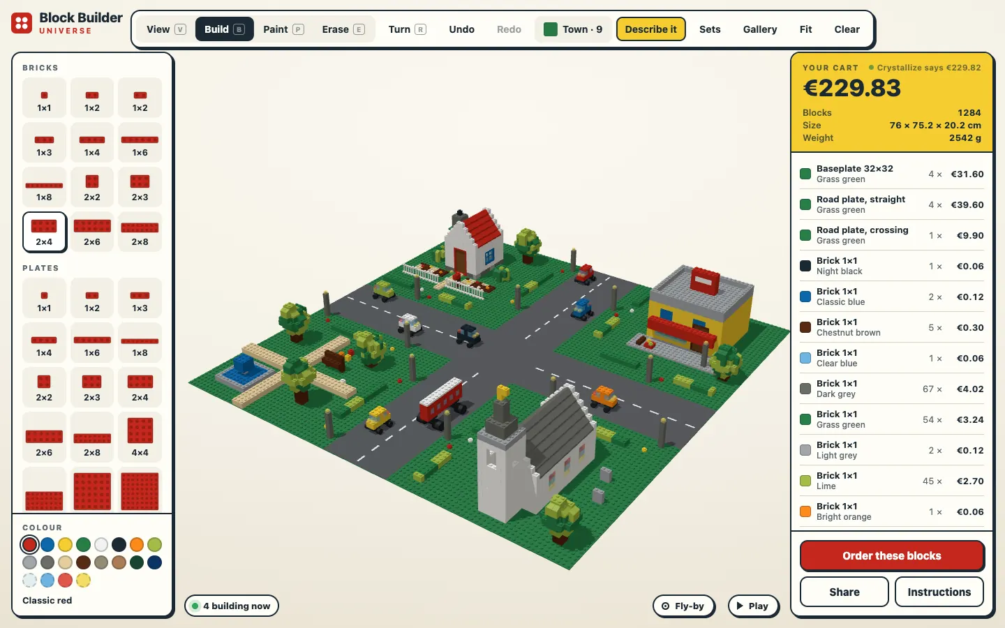 Block Builder Universe: A town on nine plates