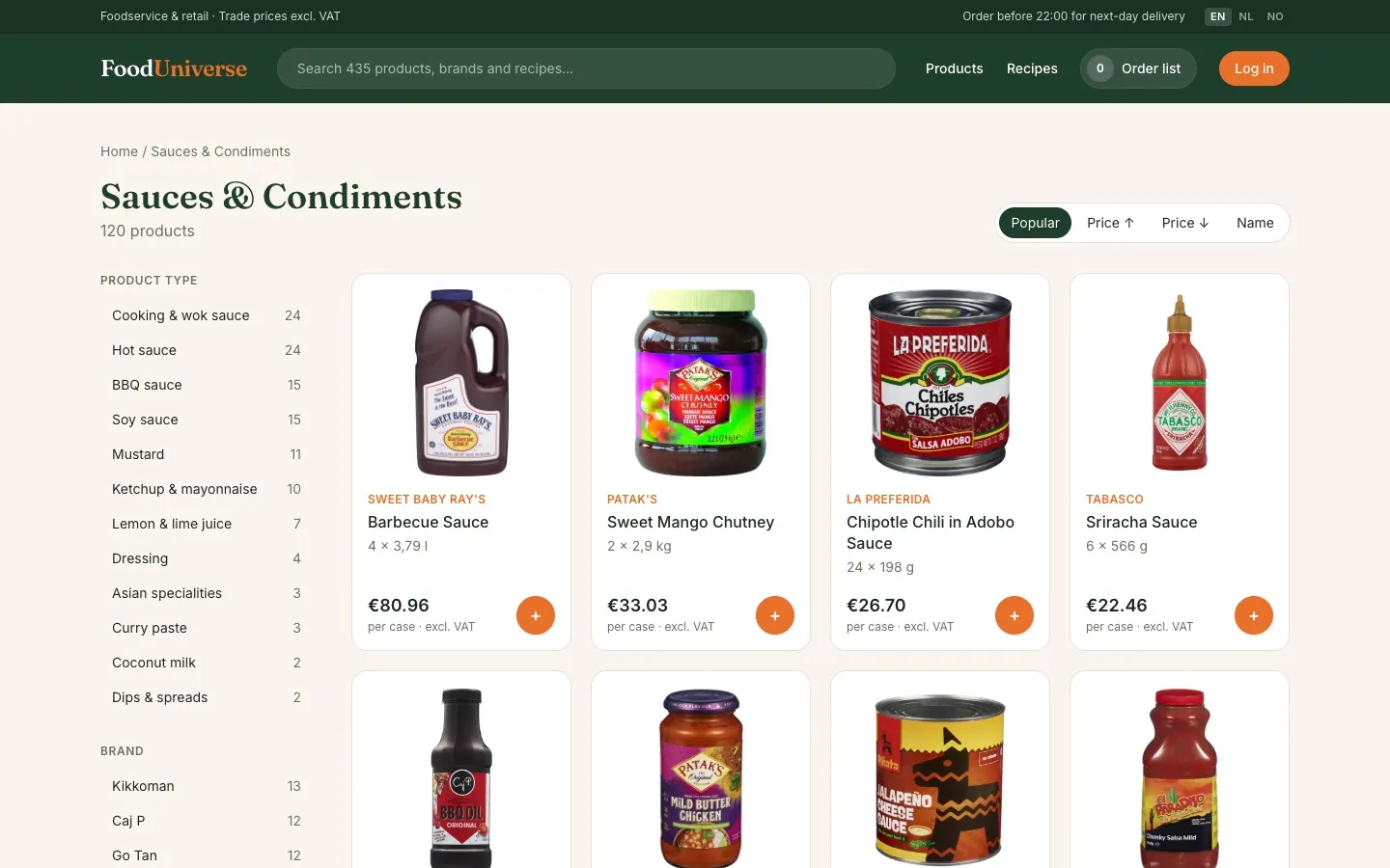 Food Universe: 435 products from 63 brands