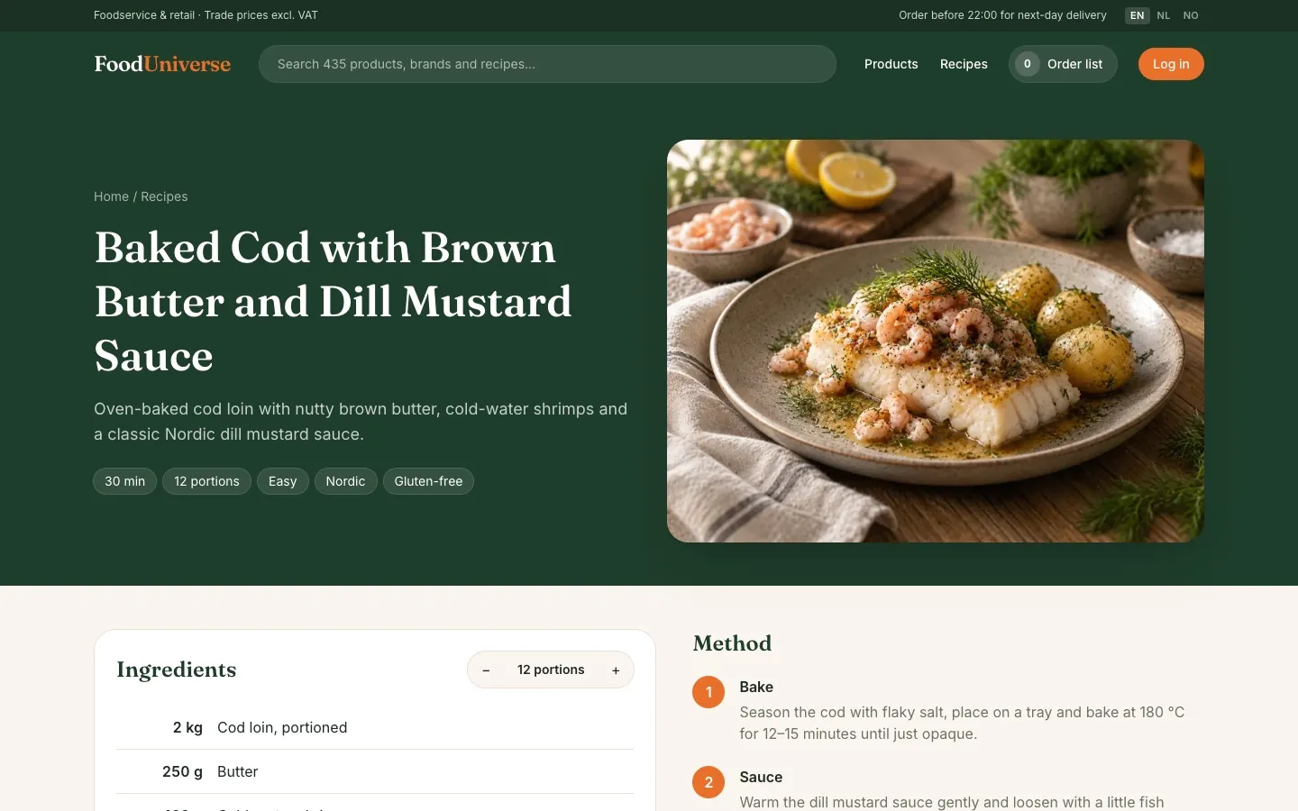 Food Universe: Recipes that sell their ingredients