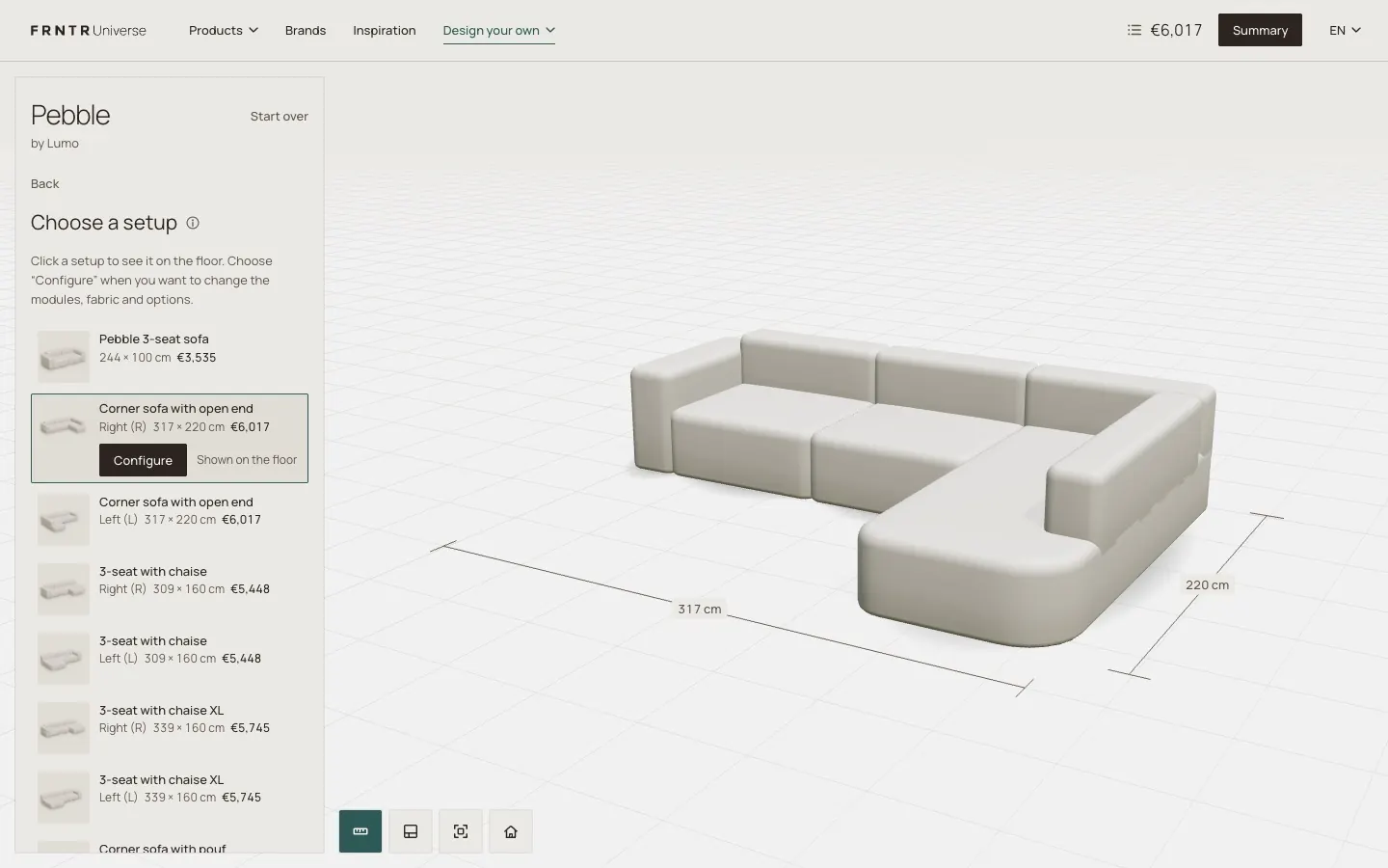 Furniture Universe: A modular sofa built in 3D