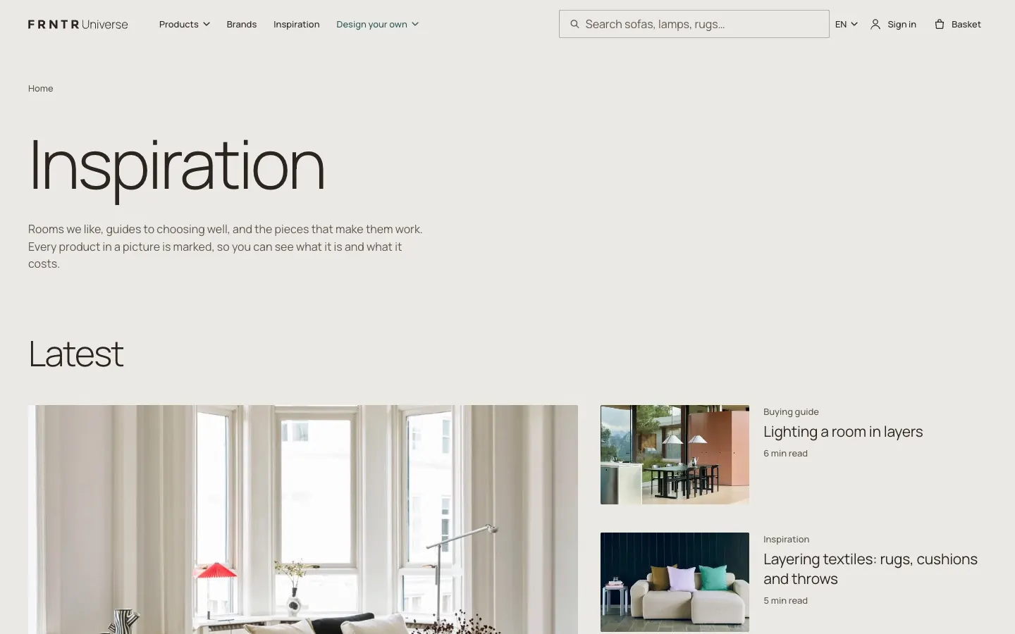 Furniture Universe: A store that re-sorts to your taste