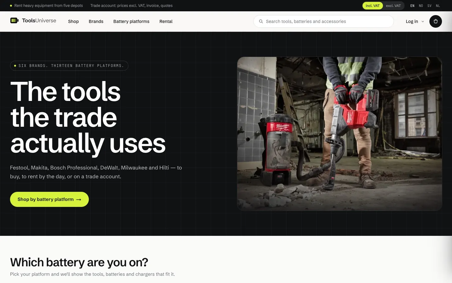 Tools Universe front page