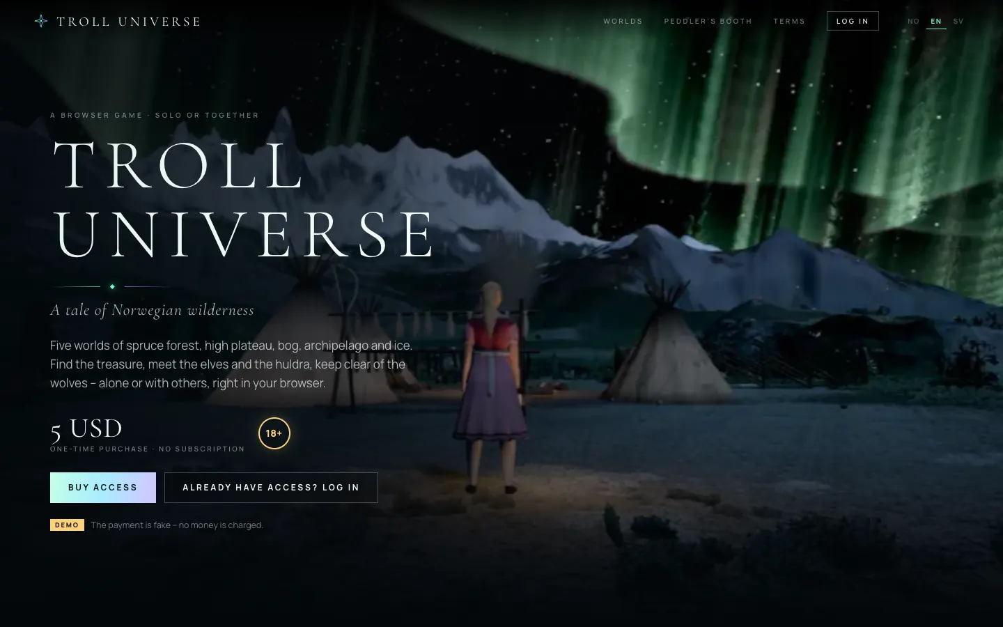 Troll Universe front page